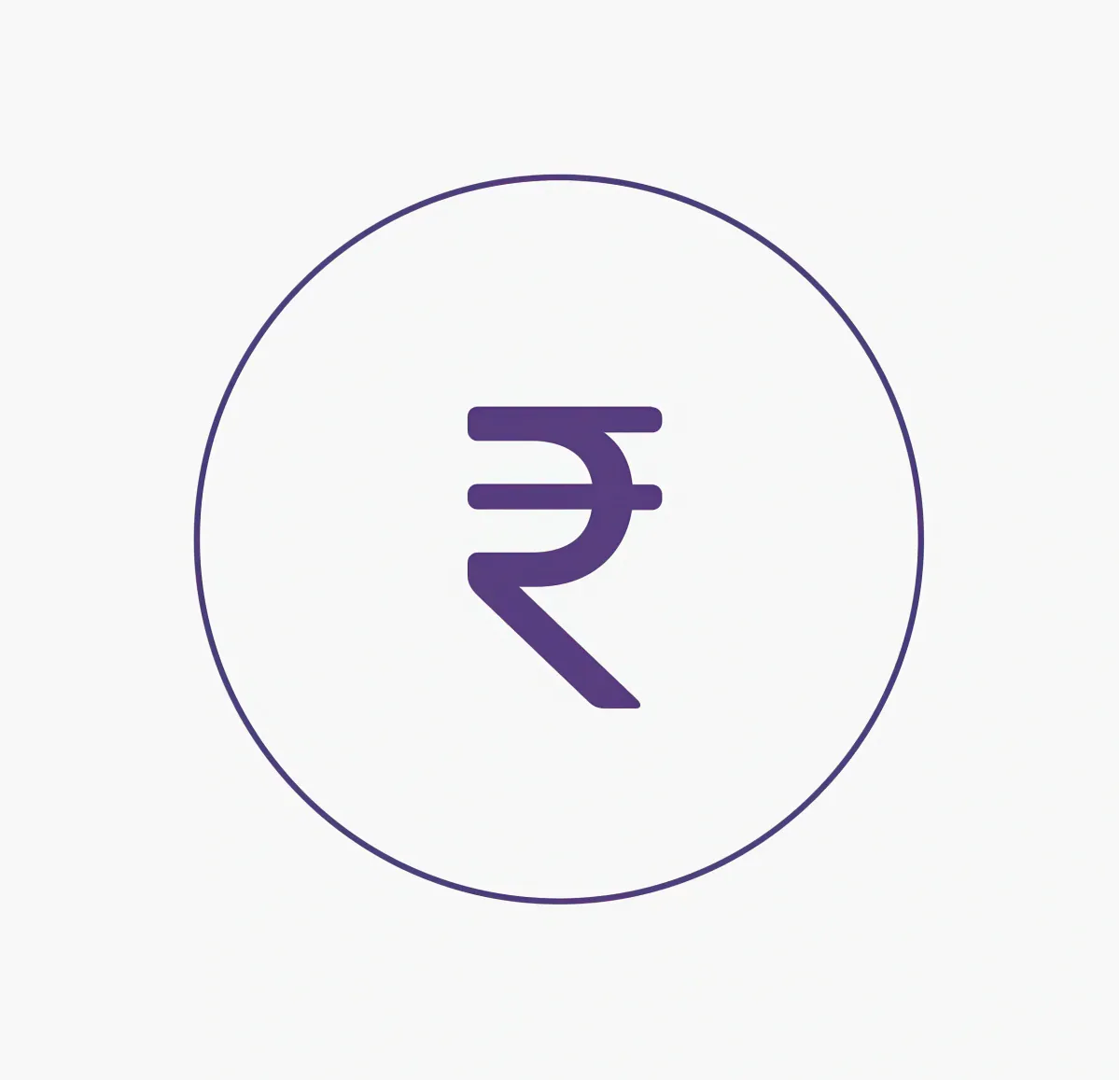 Custom rupee symbol drawn for the Slice typeface