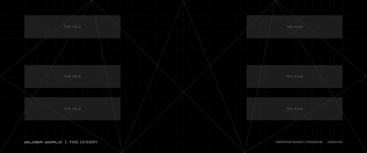 Slide template with triangular grid lines and placeholder text fields