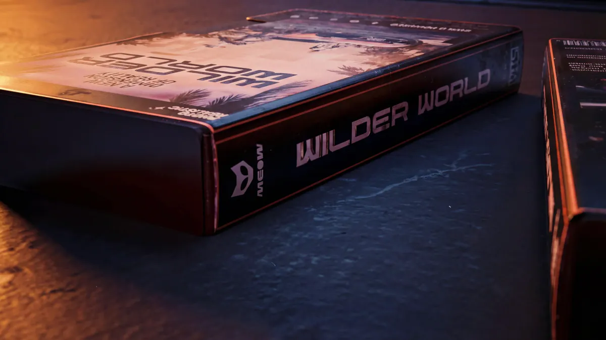 Close-up of the VHS case spine with the Wilder World title